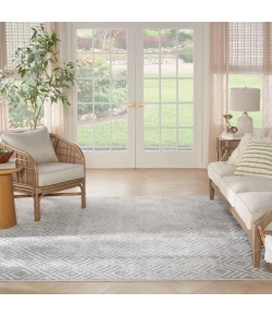 Nourison Home Care Free CAF03 Light Grey 5 ft. 3 in. X 7 ft. Area Rug