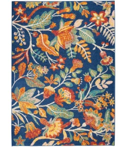 Nourison Home Allur ALR09 Navy Multicolor 5 ft. 3 in. X 7 ft. 3 in. Area Rug