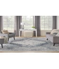Nourison Astra Machine Washable Blue Ivory ASW11 12 ft. X 15 ft. Rectangle Rug