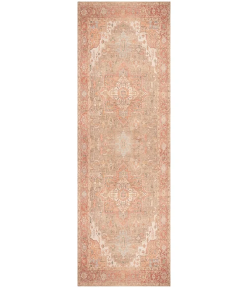 Nourison Vintage Washables Coral Taupe VWS07 2 ft. X 6 ft. Rect. Rug