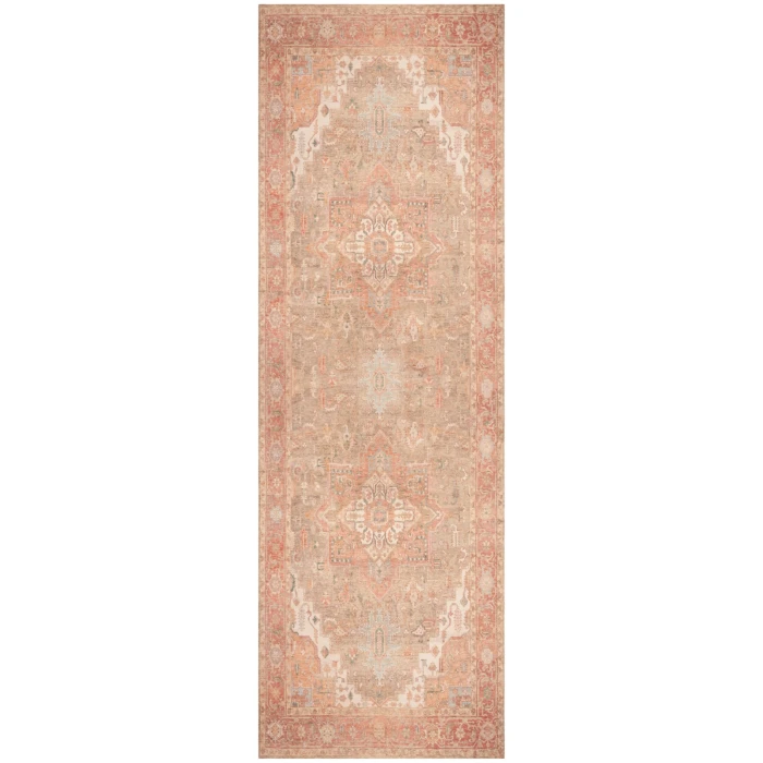 Nourison Vintage Washables Coral Taupe VWS07 2 ft. X 6 ft. Rect. Rug