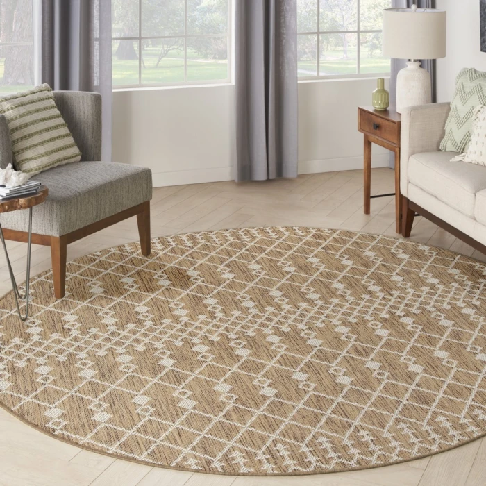 Nourison Positano Jute POS02 6ft. Round Rug