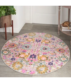 Nourison Home Passion PSN01 Silver 4 ft. Round Area Rug