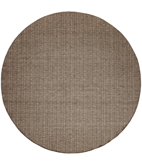Nourison Tulum Brown TLM01 8 ft. X Round Rug
