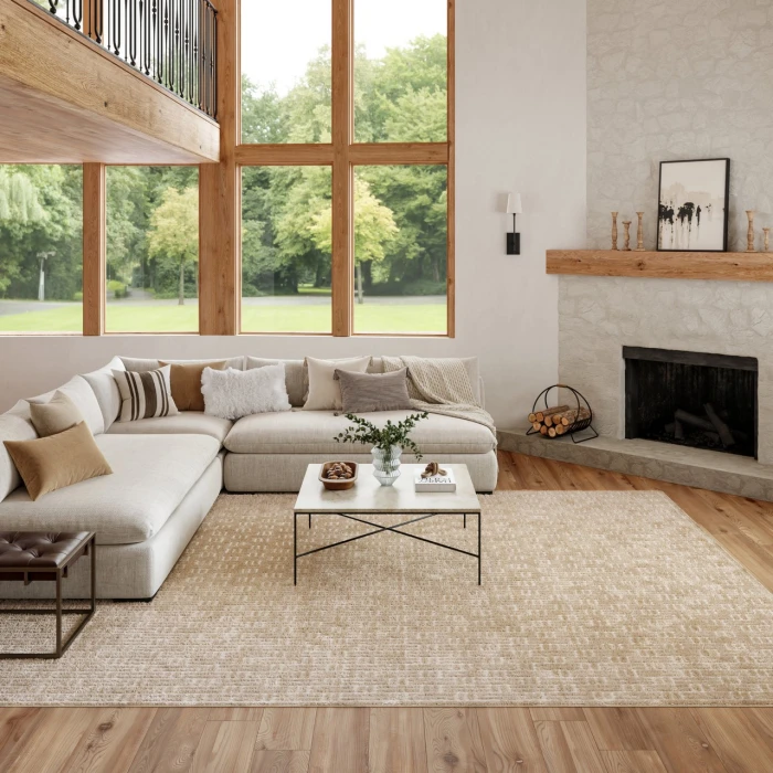 Nourison Home Washable Charm Beige WCH02 8ft. x 10ft. Rect. Rug