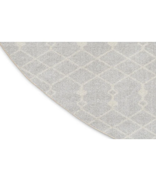 Nourison Astra Machine Washable Grey ASW10 7 ft. 10 in. Round Rug