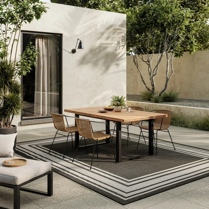 Nourison Horizon Indoor/Outdoor Black HOZ03 6 ft. X 9 ft. Rect. Rug