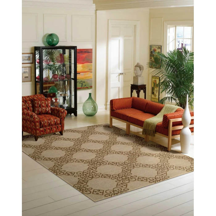 Nourison Home Ambrose Brown AMB01 7ft.9in. x 9ft.9in. Rect. Rug