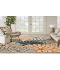 Nourison Aloha Blue Green ALH05 9 ft. X 12 ft. Rectangle Rug
