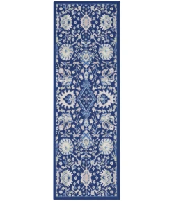 Nourison Home Whimsicle WHS10 Navy Multicolor 2 ft. X 8 ft. Area Rug