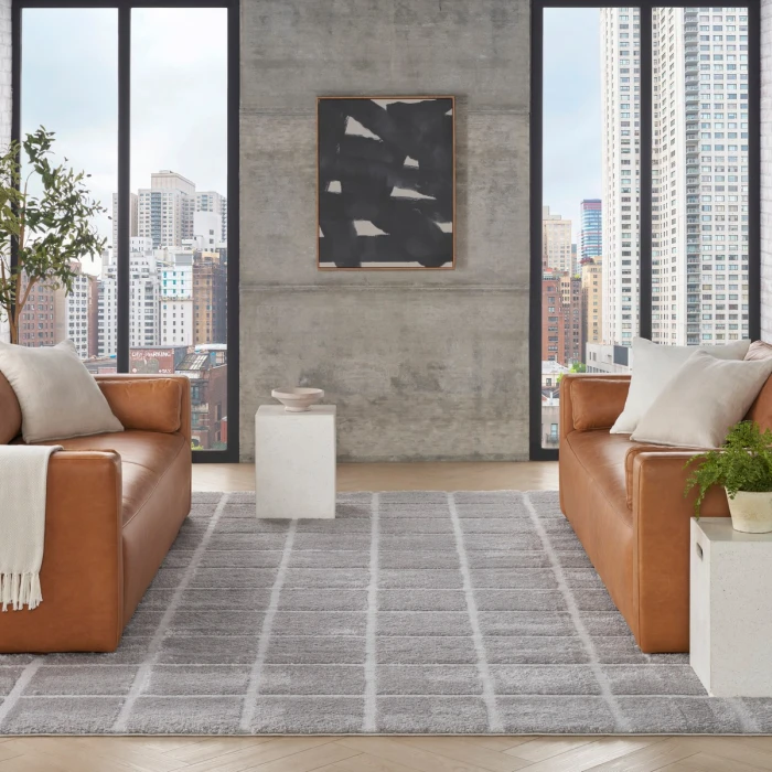 DKNY West End Ave Grey WTE01 8 ft. X 10 ft. Rect. Rug