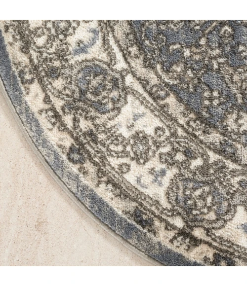 Nourison Quarry Blue QUA05 4 ft. X Round Rug
