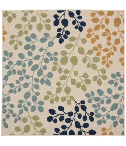 Nourison Home Caribbean CRB01 Ivory 5 ft. Square Area Rug