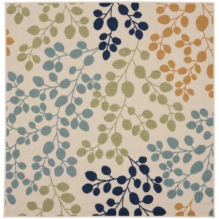 Nourison Caribbean Square Area Rug CRB01-Ivory