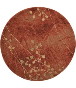 Nourison Home Somerset ST74 Flame 3 ft. 6 in. Round Area Rug