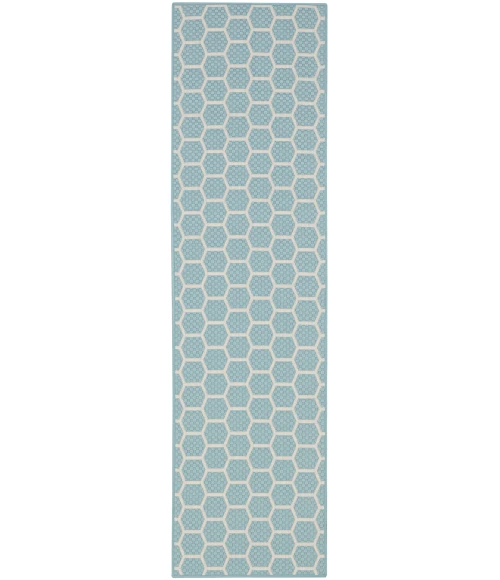 Nourison Twist Reversible Aqua TWS01 8 ft. Rect. Rug