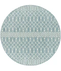 Nourison Positano Aqua POS02 8 ft. X Round Rug