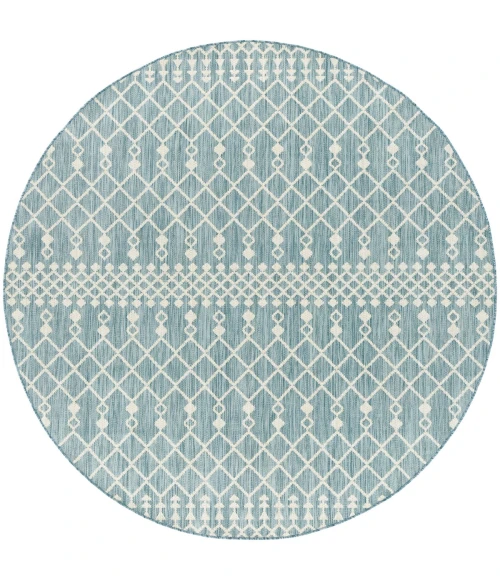 Nourison Positano Aqua POS02 8 ft. X Round Rug