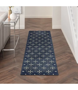 Nourison Home Nourison Essentials NRE04 Navy Ivory 2 ft. 2 in. X 7 ft. 6 in. Area Rug