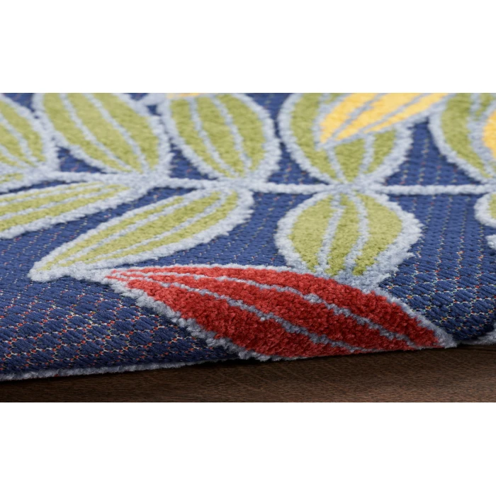 Nourison Aloha Navy Multicolor ALH18 2 ft. 8 in. X 4 ft. Rectangle Rug