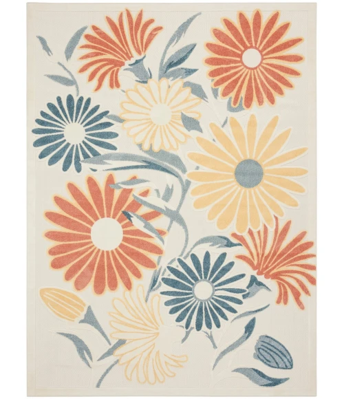 Nourison Aloha Ivory Rose ALH33 9 ft. X 12 ft. Rect. Rug