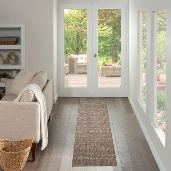 Nourison Tulum Brown TLM01 2 ft. 2 in. X 8 ft. Rect. Rug