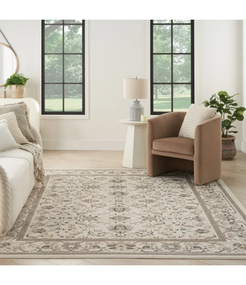 Nourison Serenity Home Ivory Mocha SRH02 6 ft. X 9 ft. Rect. Rug