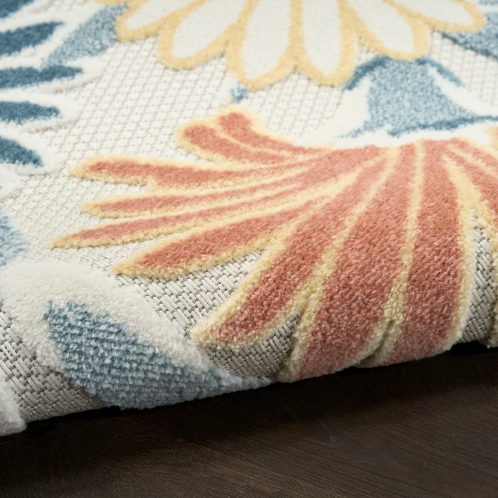 Nourison Aloha Ivory Rose ALH33 5 ft. 3 in. X 7 ft. 5 in. Rect. Rug
