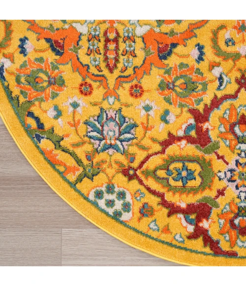 Nourison Allur Area Rug ALR03 Yellow Multicolor
