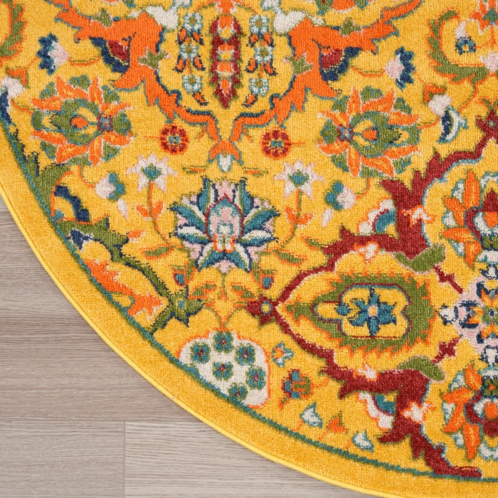 Nourison Allur Area Rug ALR03 Yellow Multicolor