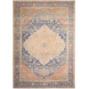 Nourison Home Vintage Washables VWS13 Blue Coral 5 ft. 3 in. X 7 ft. 3 in. Area Rug