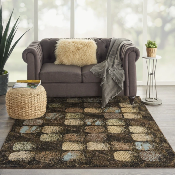 Nourison Home Modesto Charcoal MDS01 3ft.11in. x 5ft.3in. Rect. Rug