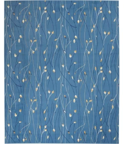Nourison Home Grafix GRF15 Light Blue 7 ft. 10 in. X 9 ft. 10 in. Area Rug