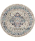 Nourison Vintage Kashan Area Rug VKA07-Ivory Blue