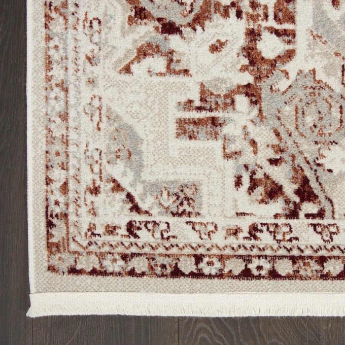 Nourison Carina Brick Silver CNA01 4ft. x 6ft. Rect. Rug