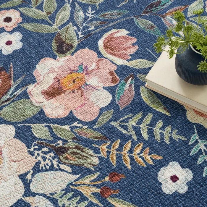Nourison Nourison Washables Navy Multicolor NWB01 9 ft. 2 in. X 12 ft. Rect. Rug