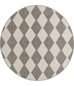Nourison Positano Charcoal POS04 4ft. Round Rug