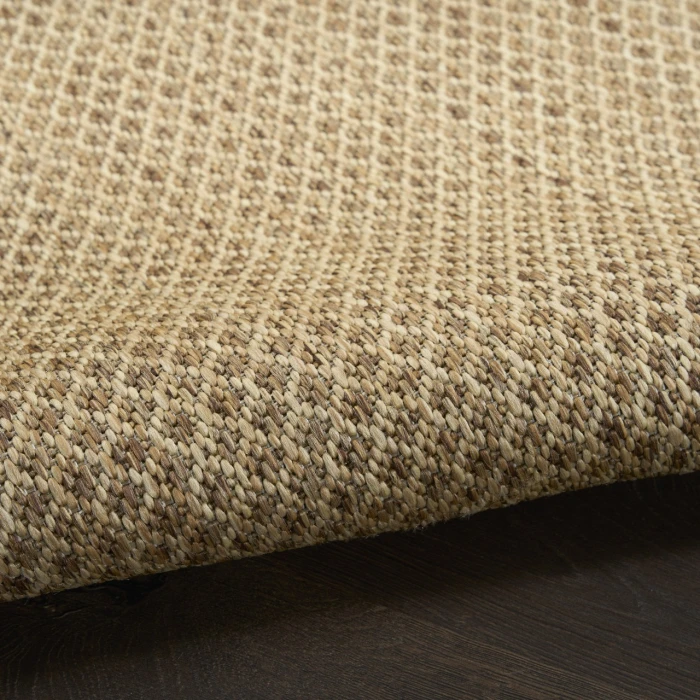 Nourison Home Courtyard Tan COU01 5ft. x Round Round Rug