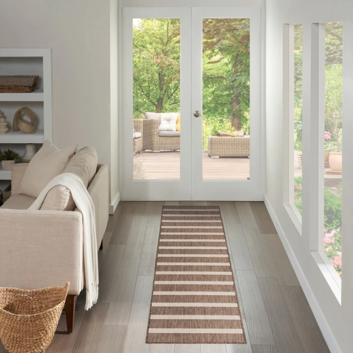 Nourison Positano Natural Ivory POS03 2 ft. 2 in. X 12 ft. Rect. Rug