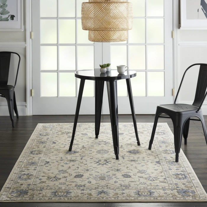 Nourison Home Silky Textures Blue SLY09 3ft.11in. x 5ft.11in. Rect. Rug