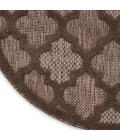 Nourison Easy Care Brown NES01 6 ft. X Round Rug