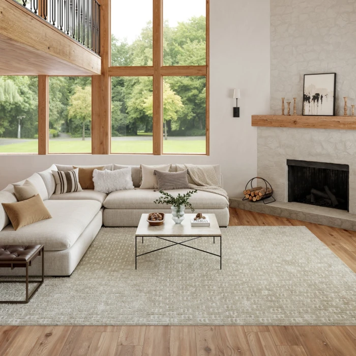 Nourison Home Washable Charm Grey WCH02 8ft. x 10ft. Rect. Rug