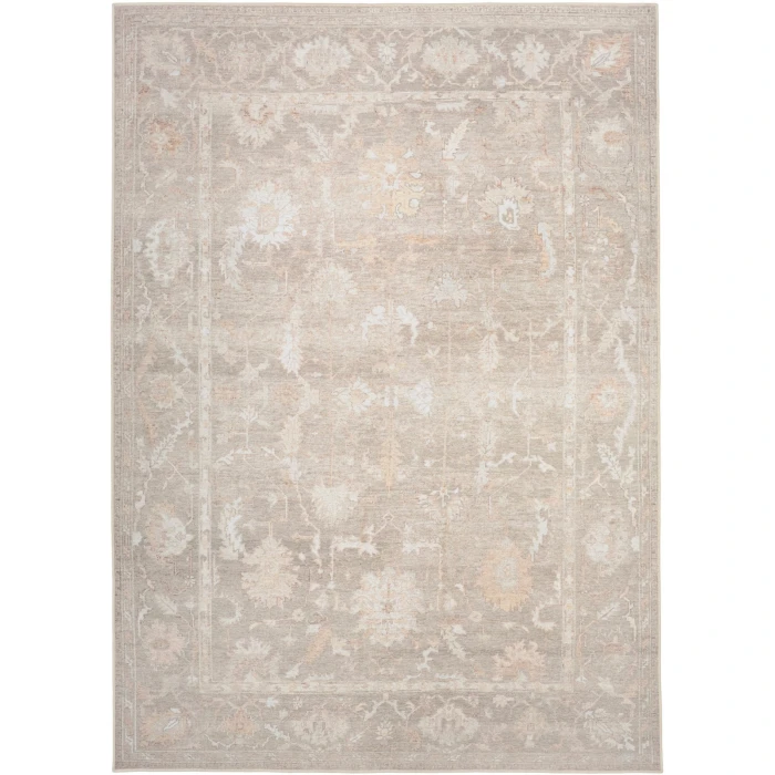 Nourison Vintage Washables Grey VWS09 5 ft. 3 in. X 7 ft. 3 in. Rect. Rug