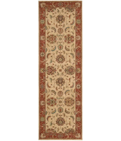 Nourison Living Treasures Runner Area Rug LI04-Ivory/Red
