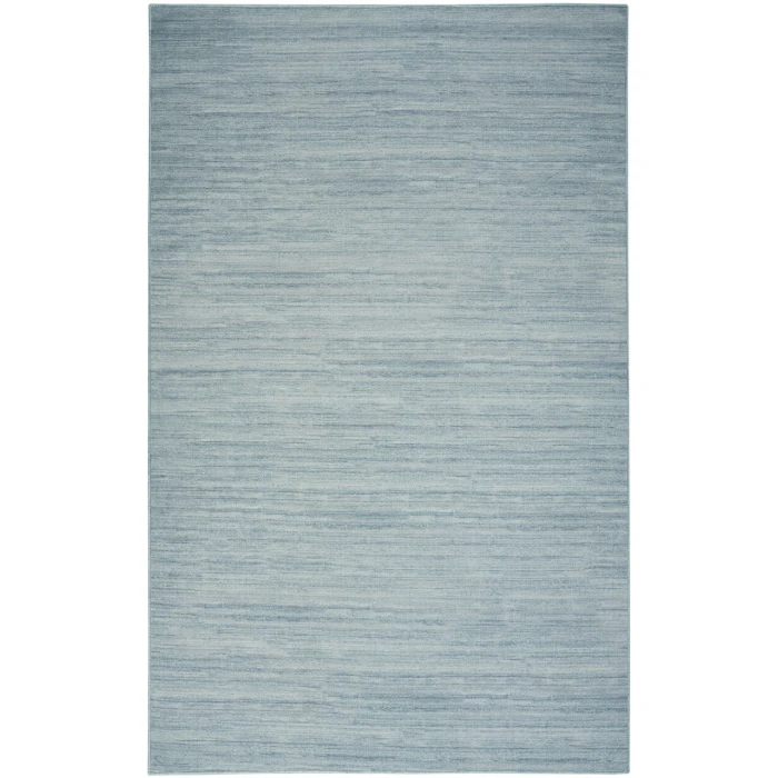 Nourison Washable Essentials Aqua WAE01 6 ft. X 9 ft. Rectangle Rug