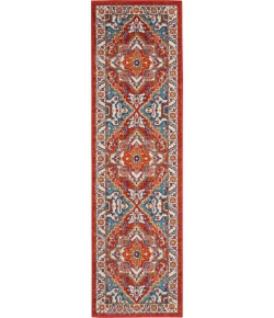 Nourison Home Passion PSN33 Red Multicolor 2 ft. 2 in. X 7 ft. 6 in. Area Rug