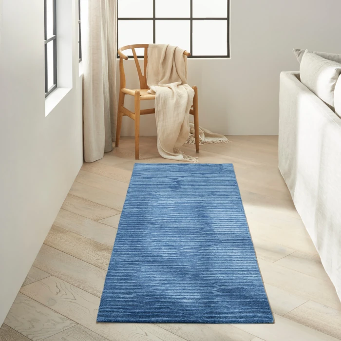 Calvin Klein Linear Area Rug LNR01 Blue