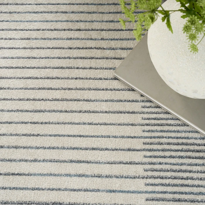 Nourison Astra Machine Washable Area Rug ASW05 Ivory Blue