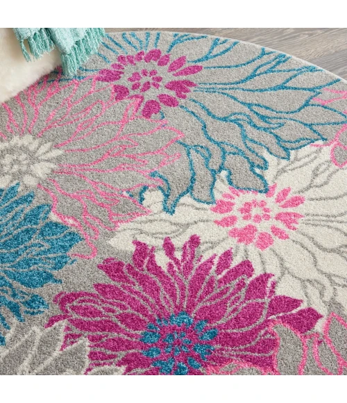 Nourison Passion Round Area Rug PSN17-Grey