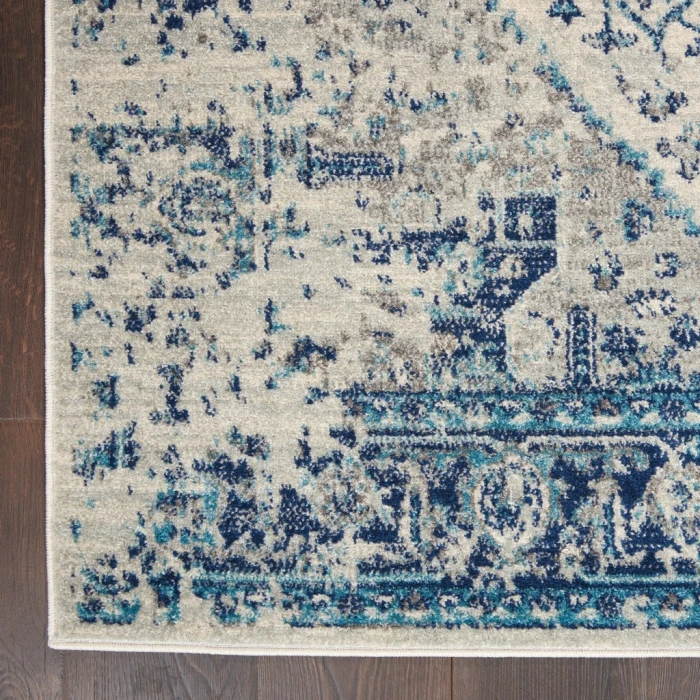 Nourison Tranquil Area Rug TRA06-Ivory/Light Blue